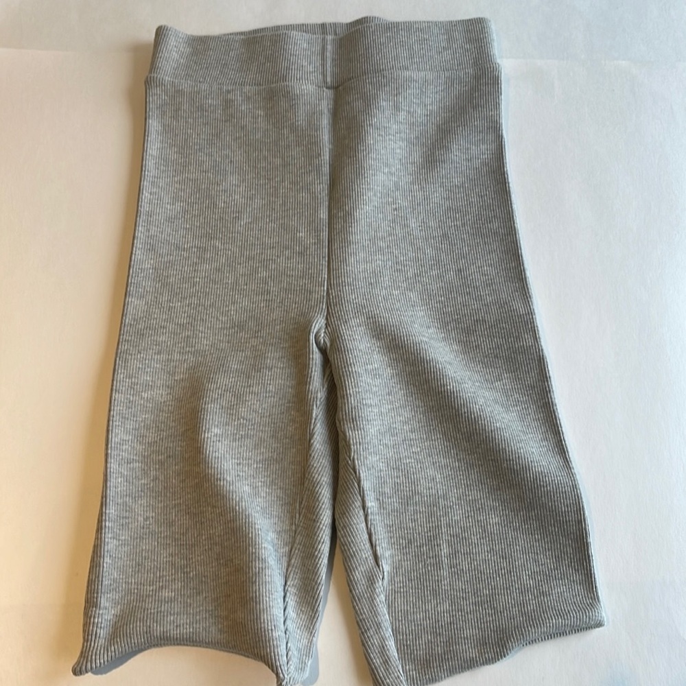 ZARA HEATHER GREY RIBBED BIKER SHORTS SIZE SMALL